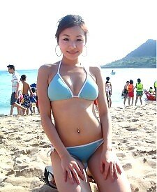 Asian beach and bikini babes
